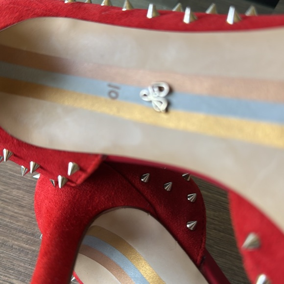 Sam Edelman Hadlee Red Studded Heels. Size 10. EUC. - Picture 4 of 6